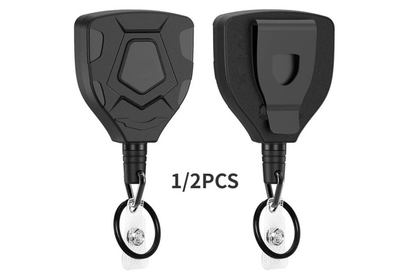 Heavy Duty Retractable Keychain With Belt Clip, Retractable Id Badge Reel,  Retractable Badge Holder With 31.5 Steel Cord And Key Ring, 9.0oz