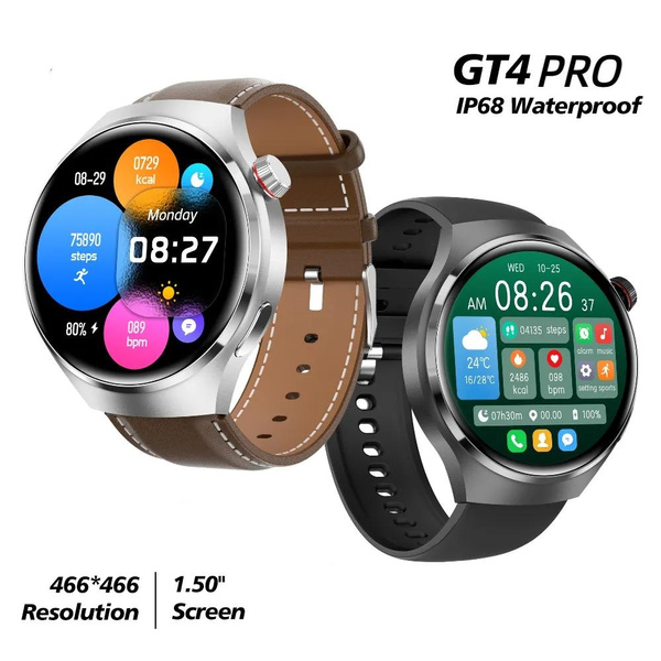 GT4 Pro Smart Watch 1.54“ 360*360 Wireless Charging Bluetooth Call NFC  Business Watch 380 Large Battery PK Huawei GT3 Compass