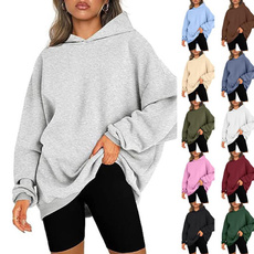 Fleece, hooded, pullover hoodie, Long Sleeve