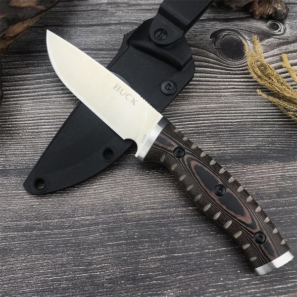Buck 853 Small Selkirk Fixed Blade Straight Knife G10 Handle with Kydex