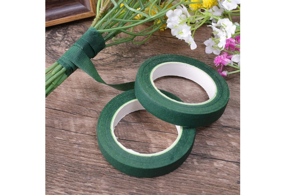 1Roll Artificial Flower Floral Tape Stamen Wrapping Florist Green Tapes  Self-adhesive Bouquet Floral Stem Tape