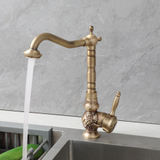 Antique, Brass, Faucets, Bathroom
