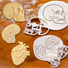 Heart, halloweencookiecutter, fondantmold, skull