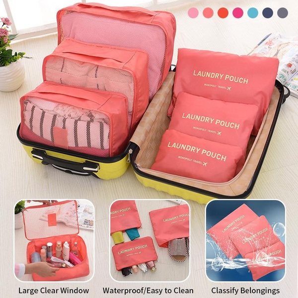 6pcs/set High Capacity Waterproof Travel Large Storage Bags