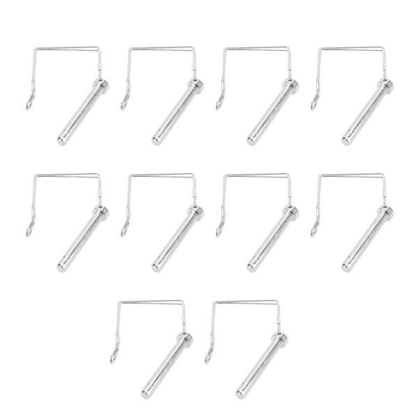 Aramox Shaft Locking Pin, 10PCS 70mm Trailer Coupler Pin Silver Galvanized Iron Quick Latching