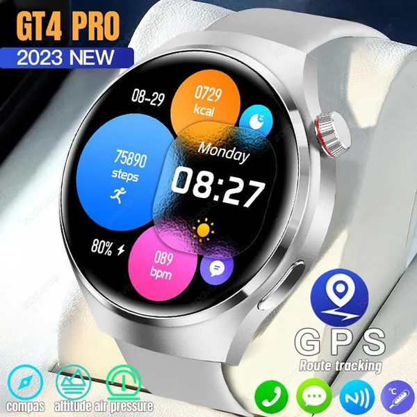 GT4 PRO Smart Watch Men For Huawei Watch 4 Pro 1.6 HD Screen Bluetooth  Call GPS NFC Heart Rate Fitness SmartWatch 2023 New