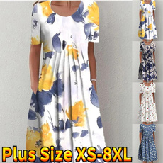 Plus Size, womenfitcasualdres, Dress, casualladydres