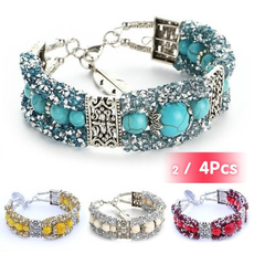 Charm Bracelet, Beaded Bracelets, Turquoise, Jewelry