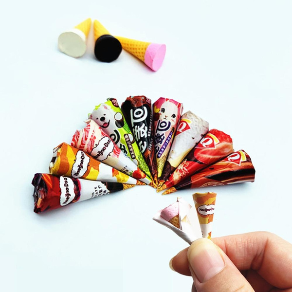 Dollhouse Mini Ice Cream Cones Miniatures Resin Food 1:12 Doll House