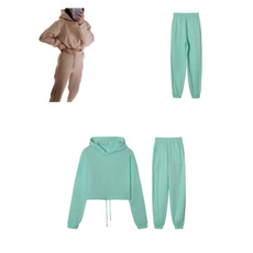 drawstringwaistsweatshirttrousersset, elasticwaistsweatshirtpantsset, Waist, pants