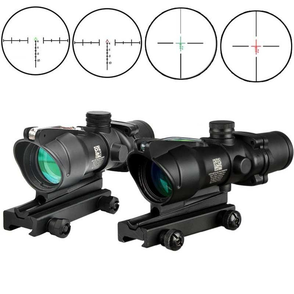 ACOG 4X32 Scope Sight Real Fiber Optics Green/Red Illuminated Crosshair ...