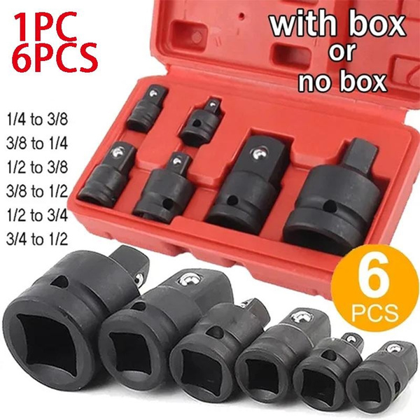 Impact Drill Adapter 5-Piece Impact Wrench Socket Adapter Set | 1/4" 3/8" 1/2" Drive Reducers For Air Tools & Hand Use Weather Head Socket Set - Foto 4