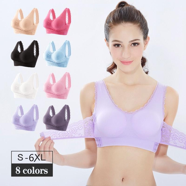 Comfy Corset Bra Front Cross Side Buckle Lace Bras Slim and Shape