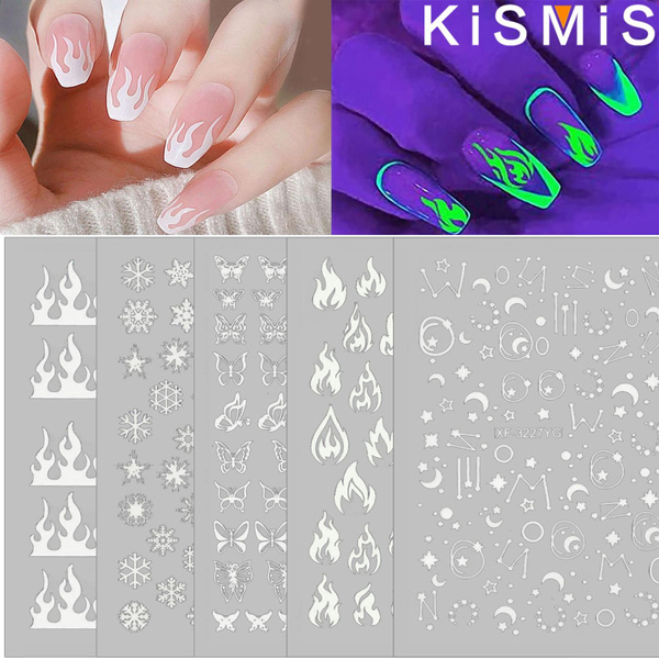 Nail Decals DIY Adhesive Love Heart Manicure 3D Nail Art Stickers Stars  Design