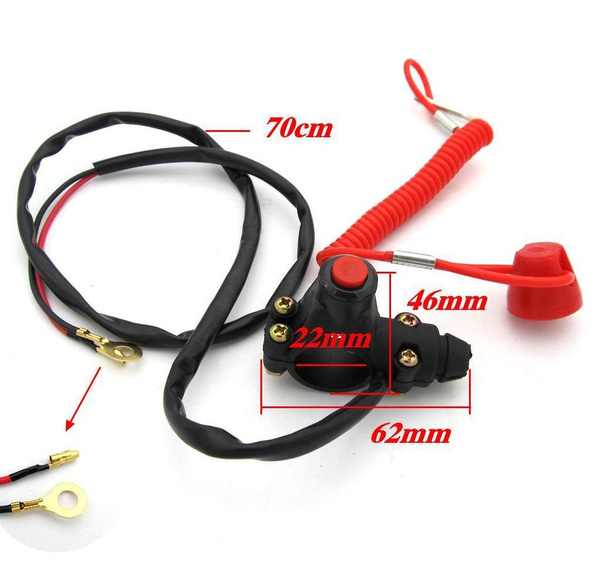 Motorcycle Engine Switch Tether Lanyard Emergency Kill Stop Handlebar ...