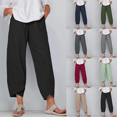 Women Pants, Summer, harem, elastic waist