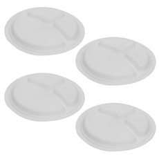 Plates, compostableplate, gadget, white