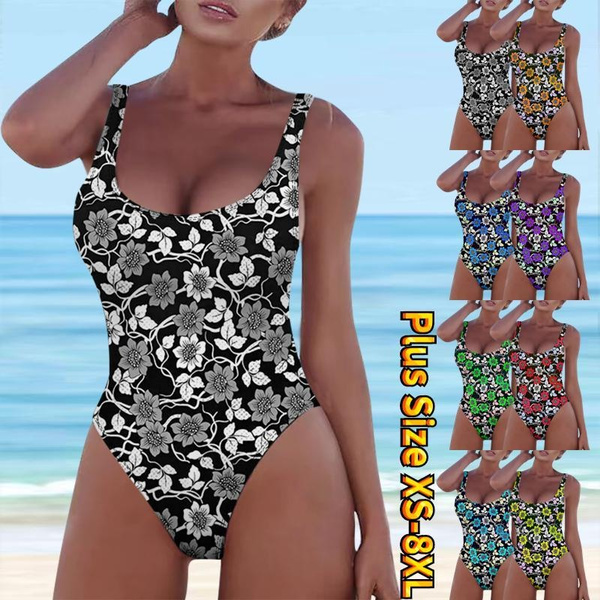 Women's Loose Holiday Comfortable Bikini Swimwear Feature Art Fashion  Bikini Swimwear 3D Elements Print Low Neck One Piece Swimsuit Ladies  Swimming Suits One Piece Bikini Bikini Swimwear For Women's Plus Size  XS-8XL