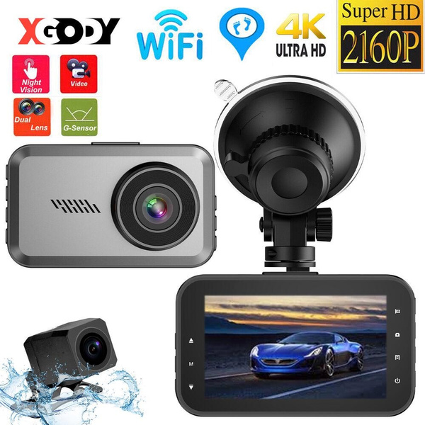 XGODY 4K Ultra HD Dual Dash Camera Front and Rear Dash Cam Built-in ...