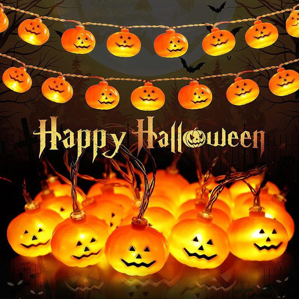 1PC Pumpkin Lantern String Halloween Decoration USB Remote Control LED 1pc pumpkin lantern string halloween decoration usb remote control led