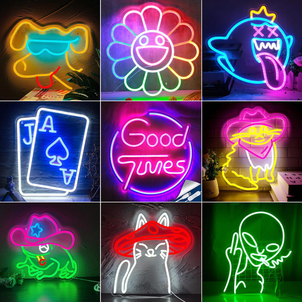 Kids Game Led Sign Wall Art Decor Glow in the Dark Wall Art 