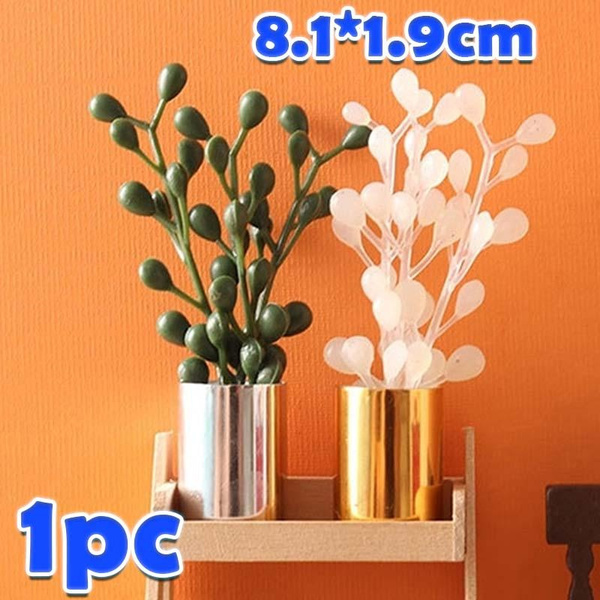112 Dollhouse Miniature Flower Bulb Potted Plant Simulation Green Plant Pot Bonsai Garden Home