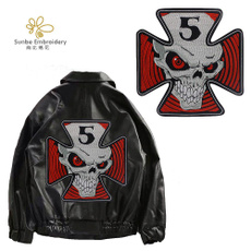 motorcyclemensdecal, Embroidery, skull, Stickers