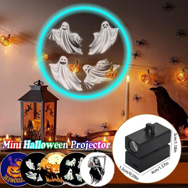 Halloween Projector 5 Scary Spooky Lamp Window Display Laser Lamp