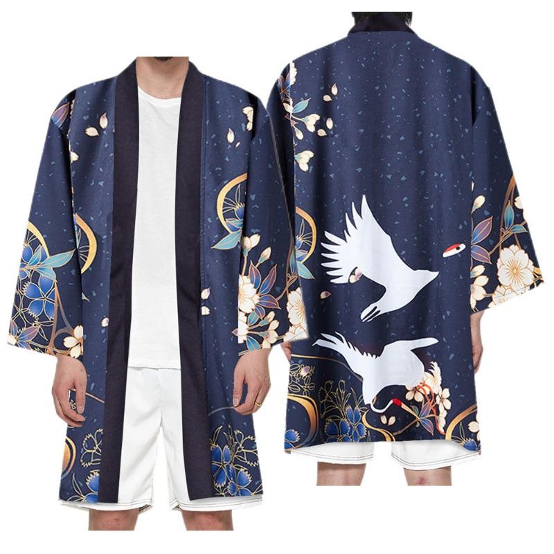 Kimono Japonais Léger Femme - Style Yukata Floral - Peignoir D'été Décontracté - Taille Unique - Neuf Avec étiquettes