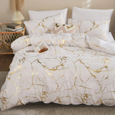 White Gold, gold, comforterqueen, 3dduvetcover