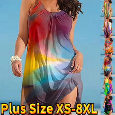 Summer, Plus Size, womenformaldresse, Halter