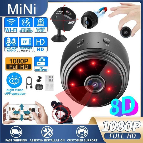 Mini Spy Camera, Wireless Camera 1080P Full HD with Audio and