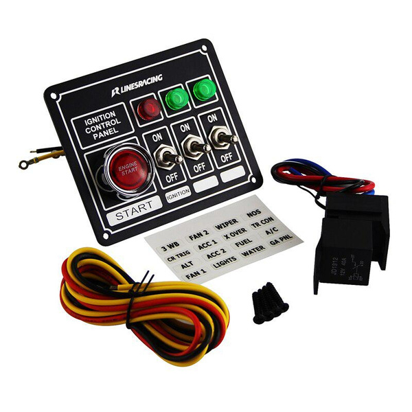 LR Racing Switch Panel Ignition Engine Start Rocker 3 Pins & Lights | Wish