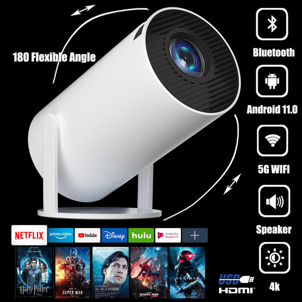 Proyector Bluetooth 4K 1080P 5G WiFi Mini LED Video Home Theater