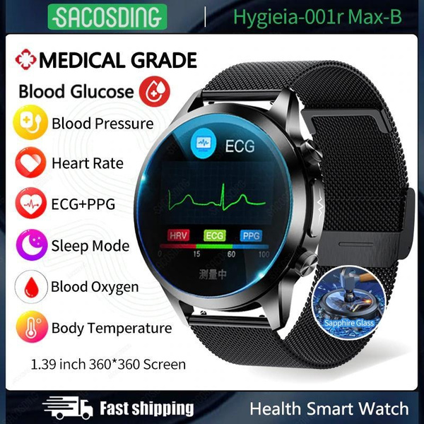 SACOSDING Hygieia-001r Max-B Sapphire Glass 2023 New ECG+PPG Smartwatch ...