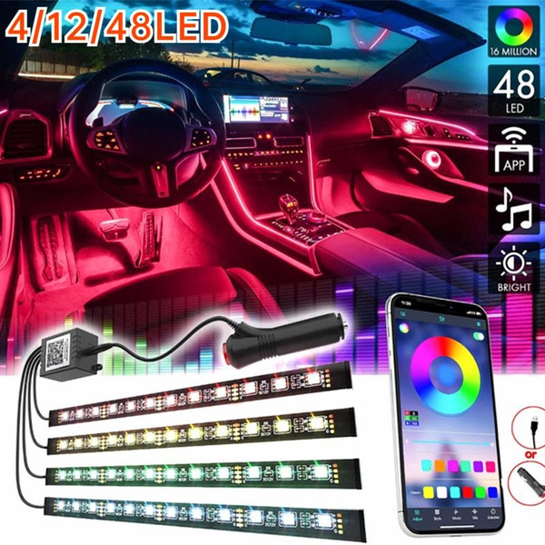 rgb car led lights wireless