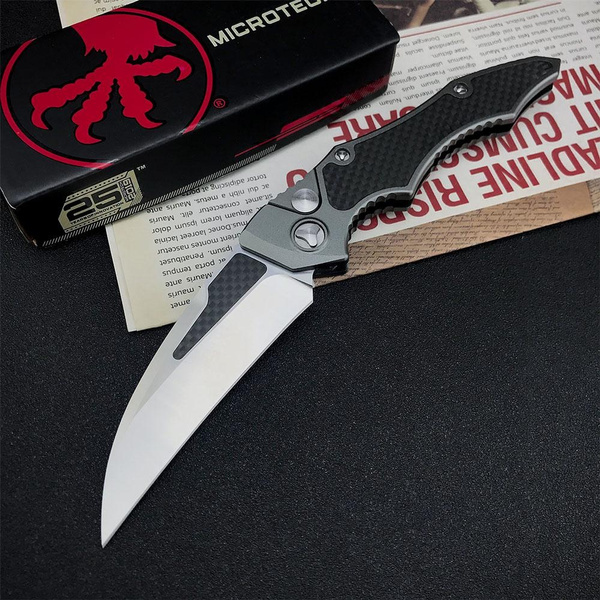 2023 Mic Rotech Pushbutton Quickopening Folding Scimitar 3.9inch D2 High Hardness Karambit