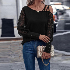 Polyester, Necks, Sleeve, Long Sleeve