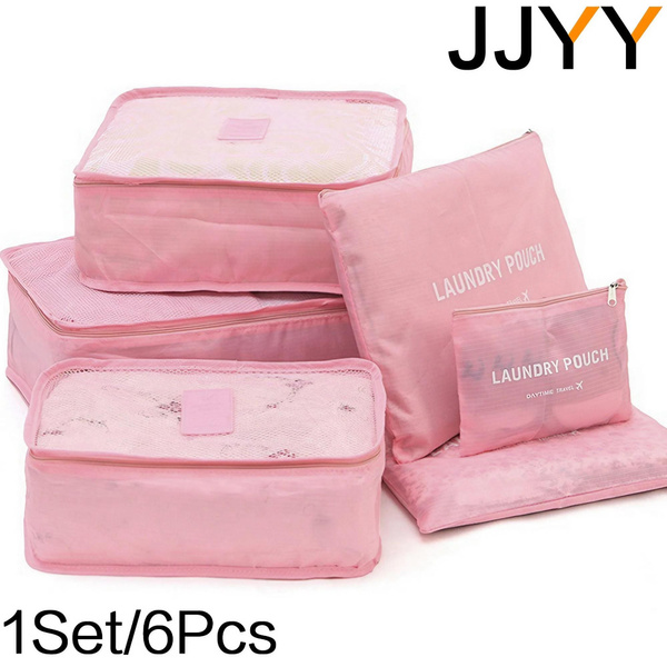 6pcs Travel Storage Bag Set For Clothes Tidy Organizer Wardrobe