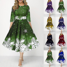 christmasdresse, Cocktail, Long Sleeve, Dress