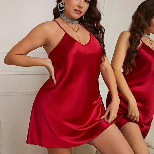 Women's Lingerie Elegant Nightwear Spaghetti Strap Nightgown
