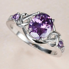 Sterling, crystal ring, wedding ring, 925 silver rings