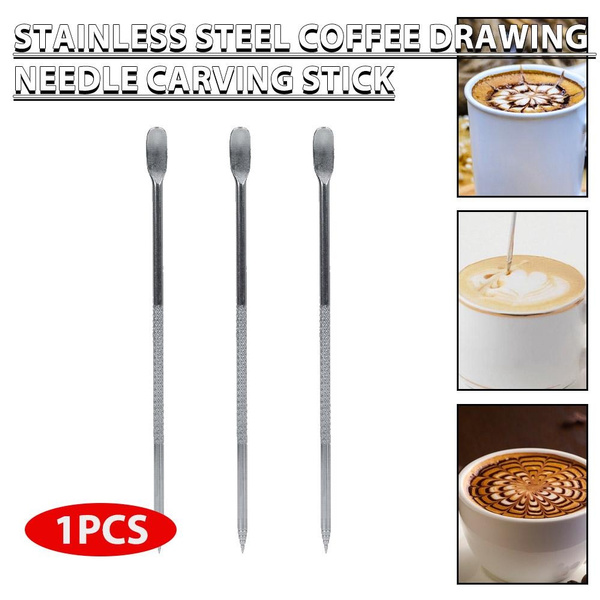 Latte Pen 5/1Pcs Latte Pull Flower Needle Stainless Steel Coffee ...