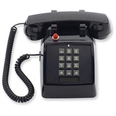 Phone, black, Desk