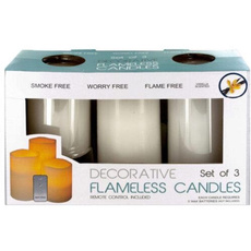 Candle, vanilla, white, Remote