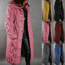 Plus Size, hooded, knit, Winter