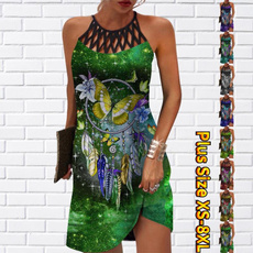 Summer, womens dresses, sleevelesscasualgown, Dress