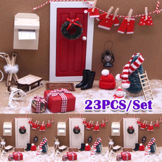 Christmas Decoration, miniaturefairywoodendoor, christmasscene, Door