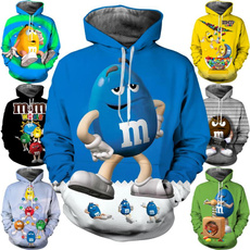 3D hoodies, Moda, Funny, M&M