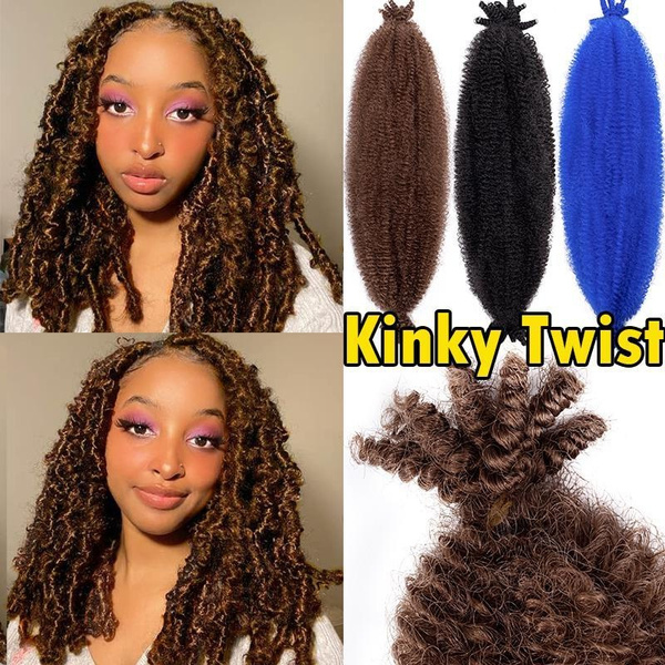 24 Afro Kinky Twist Crochet Braids Springy Marley Hair Braiding Hair  Extensions 